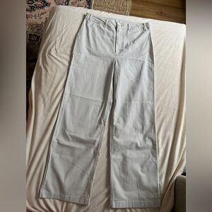 Old Navy White with Blue Stripe Cropped Jeans Size 8 TALL NWOT